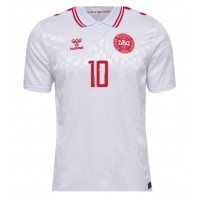 Camisa de Futebol Dinamarca Christian Eriksen #10 Equipamento Secundário Europeu 2024 Manga Curta